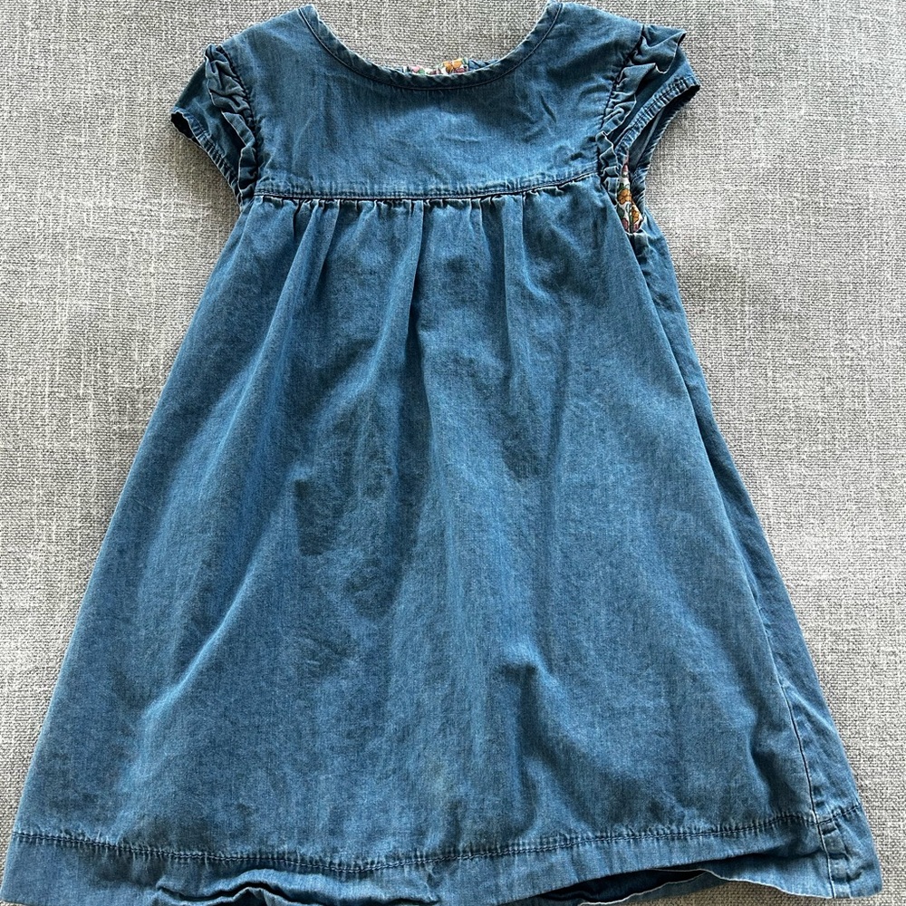 Mini Boden Blue Puff Sleeve Sundress